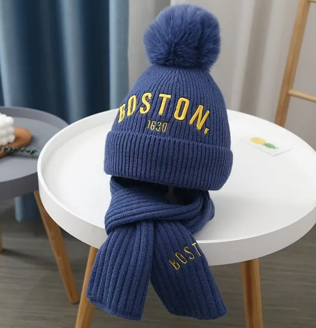Шапка и шарф комплект зимний Boston