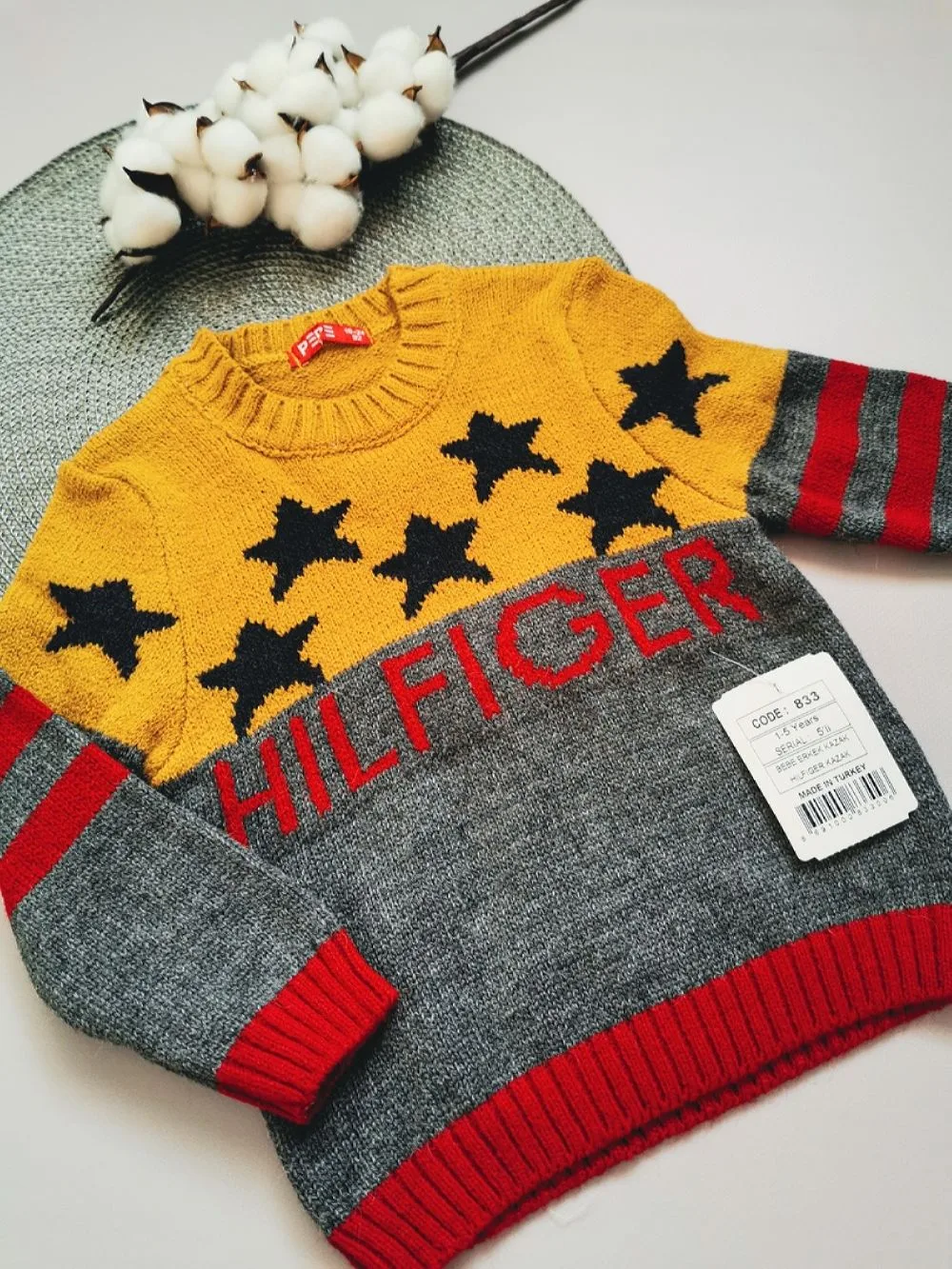 Светрик для хлопчика Hilfiger сірий низ