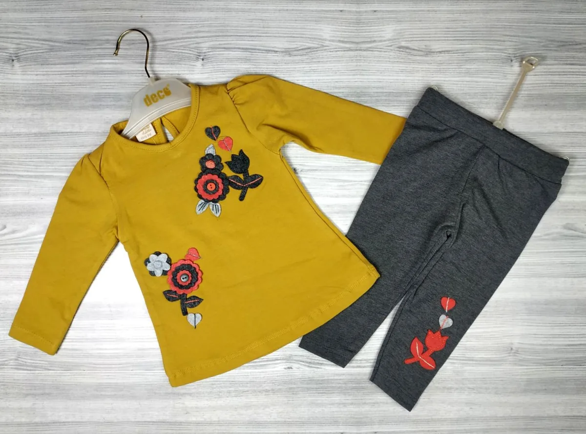 Комплект для дівчинки Flowers жовтий